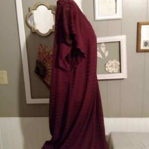 Cato Burgundy Midi Dress Sz 22/24W - Picture 4 of 14
